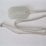 embossed dog tag